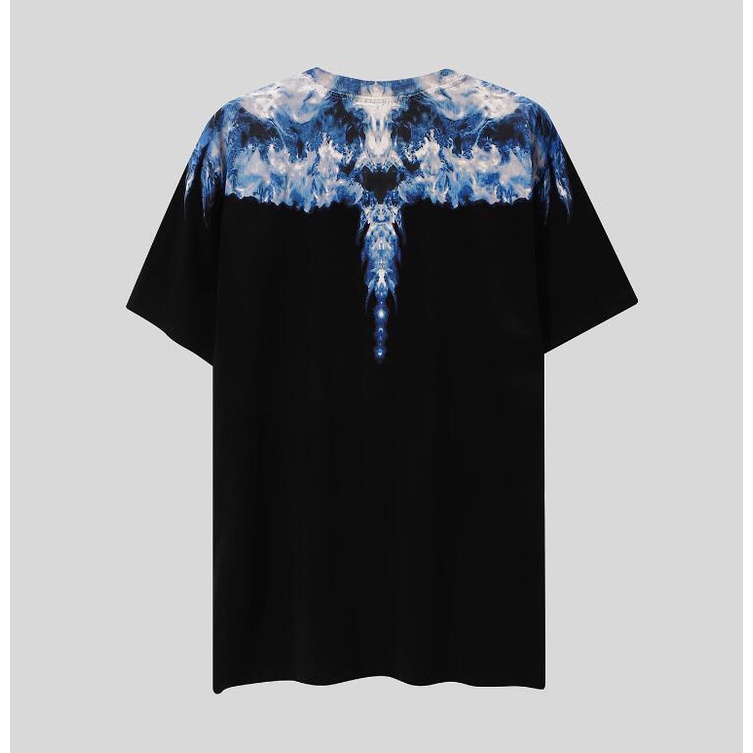 Áo Thun Đen Tay Ngắn In Hình Đôi Cánh Thời Trang Cho Nam