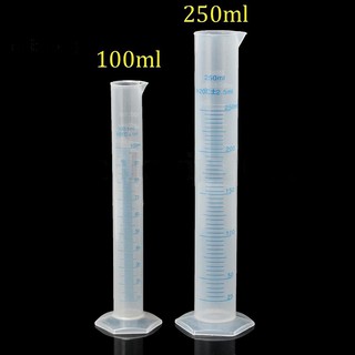 daixiong 100/250ml Plastic Measuring Graduated Cylinder Liquid Lab Test Experiment Cup