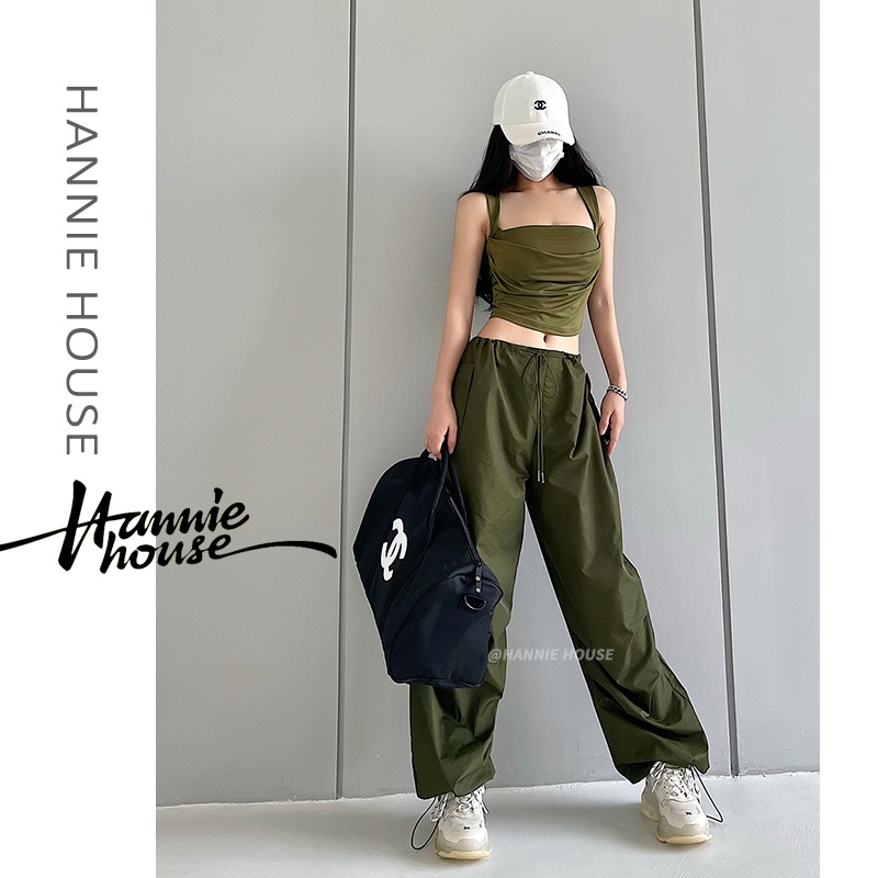 Quần Jogger Ống Rộng Màu Sắc Đơn Giản Cho Nữ