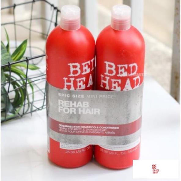 Bộ gội xả Tigi Bed head đỏ siêu mượt tóc - cặp dầu gội xả tigi đỏ (750ml -750ml)