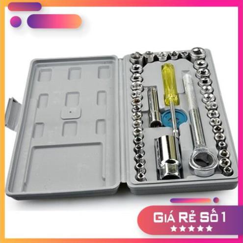 Bộ khẩu mở siết ốc và bugi 40 chi tiết