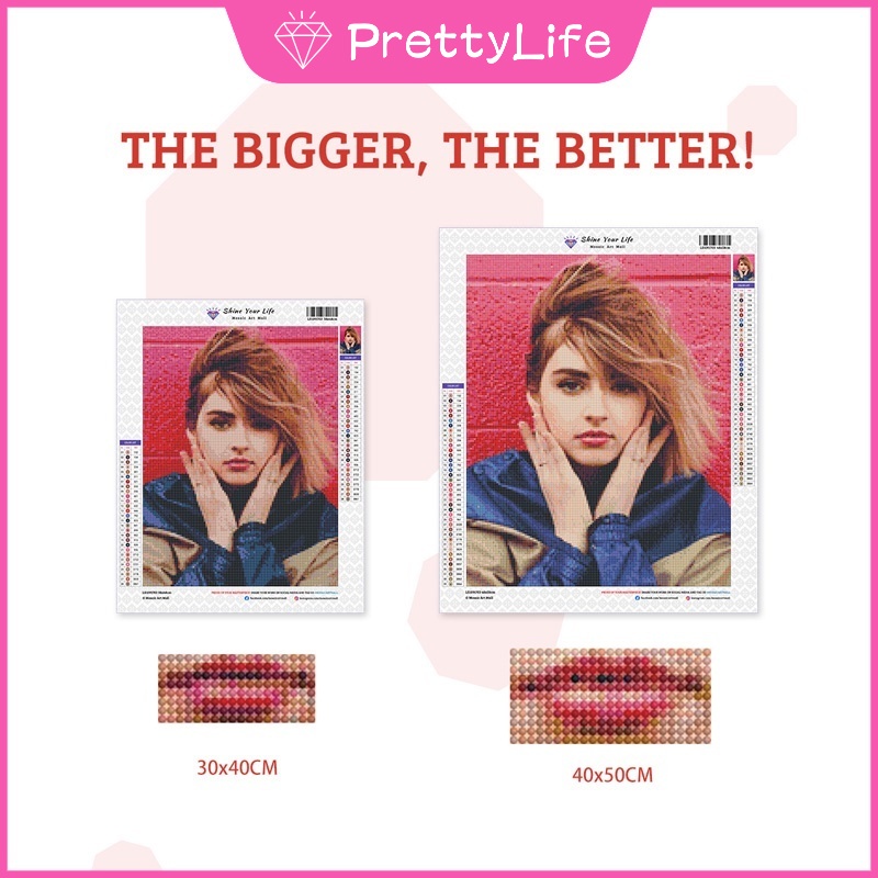 Bộ Tranh Đính Đá 5d Tự Làm 30x30cm / 40x40cm / 50x50cm Hình Cô Gái Hoạt Hình