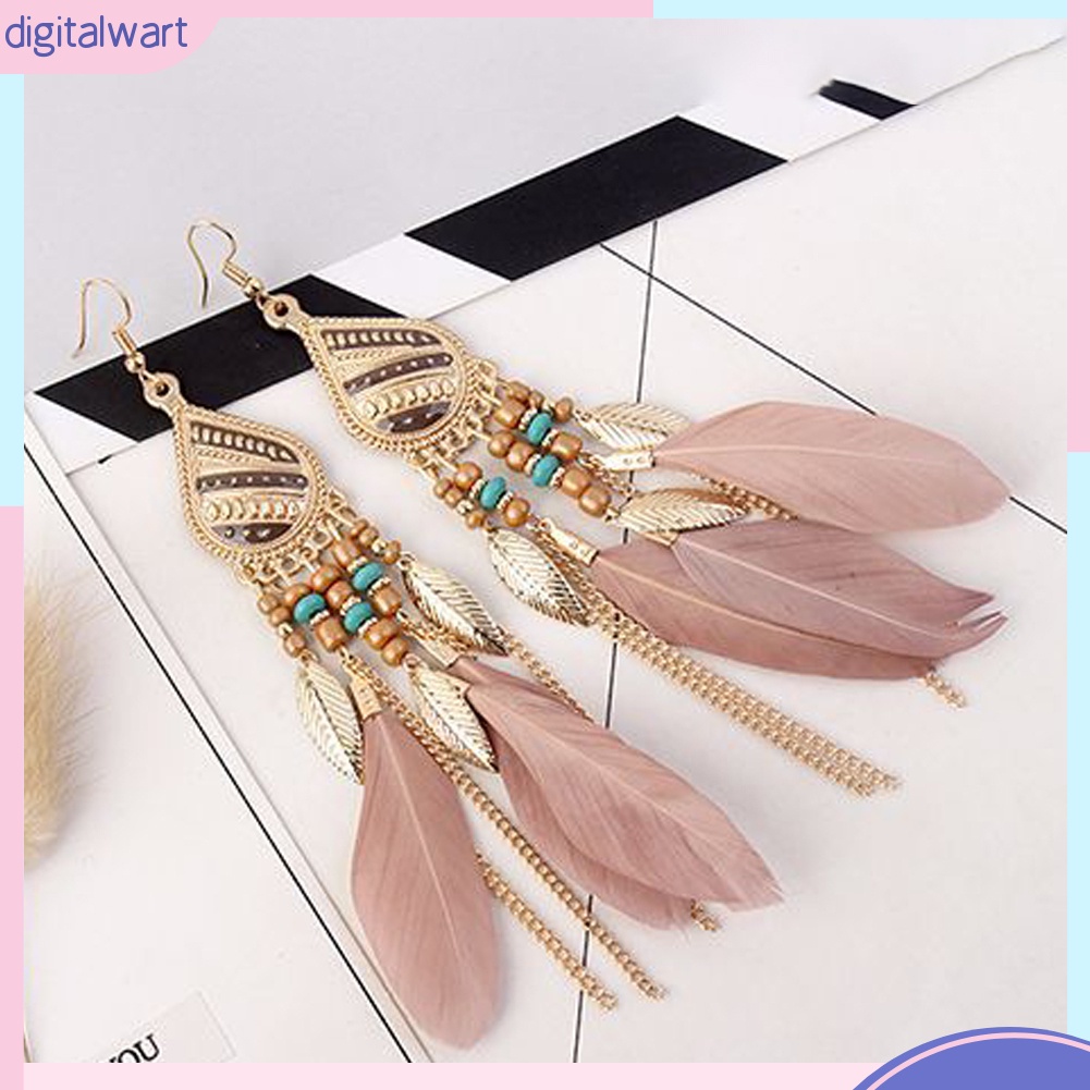 Khuyên Tai Lông Vũ Phong Cách Cổ Điển Thanh Lịch Dành Cho Nữ