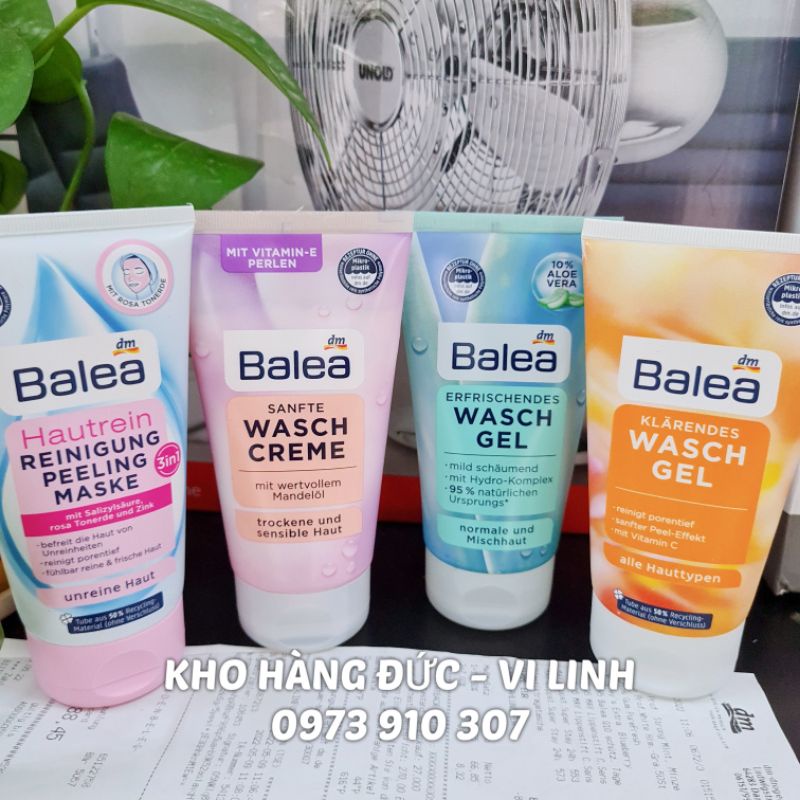 Bill Đức ảnh cuối- Sữa rửa mặt, Nước hoa hồng Balea, Isana hàng Đức