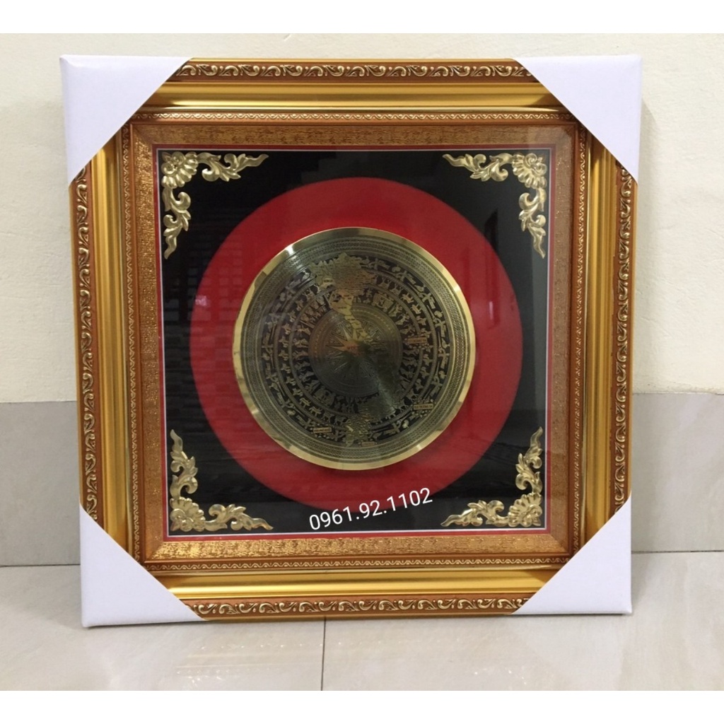 tranh trống đồng 42cm khung kính cả khung( giá sỉ rẻ nhất )