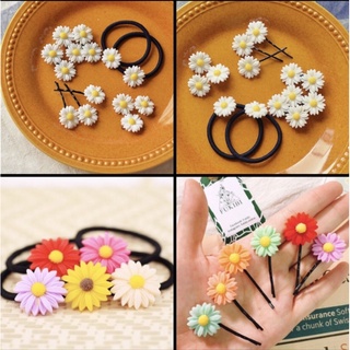 🔥xả kho, set 10 kẹp, cột tóc hoa cúc nhiều màu