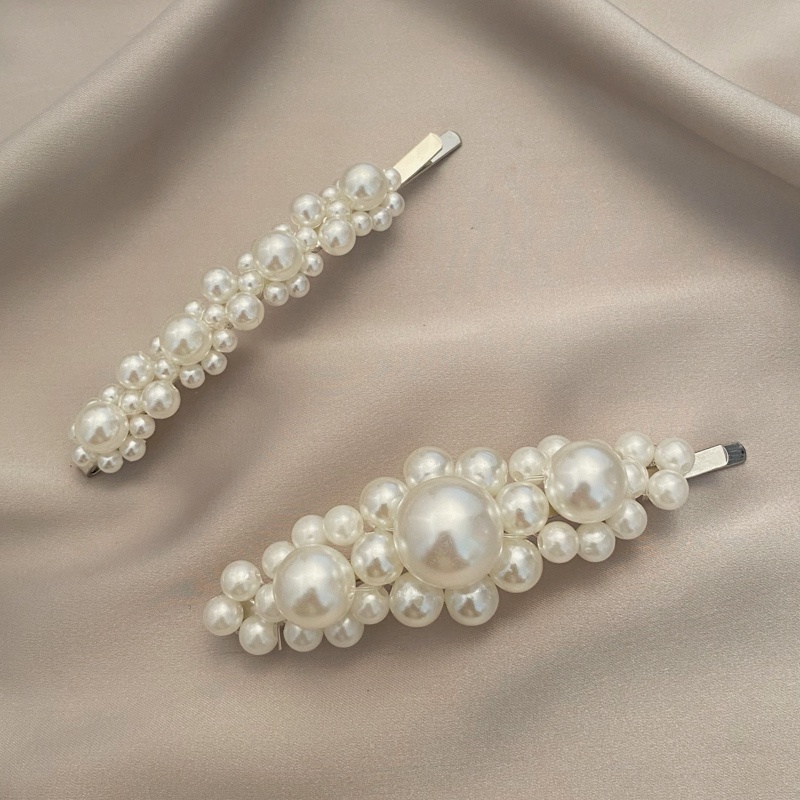 Kẹp tóc nhỏ đính ngọc trai giả phong cách Hàn Quốc thời trang