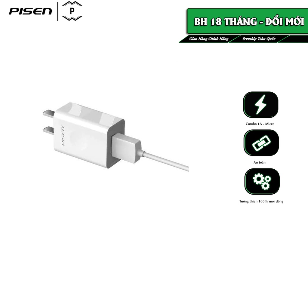 Sạc PISEN I Charger 2A (Micro) - TS-C122(Micro) - Hàng chính hãng