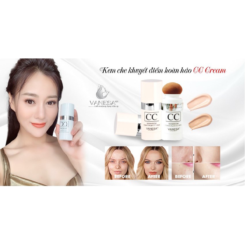 Kem che khuyết điểm VANESA - chống nắng, chiết xuất 100% thiên nhiên bảo vệ làn da ( Tặng kèm bút kẻ mày 100k ) | BigBuy360 - bigbuy360.vn