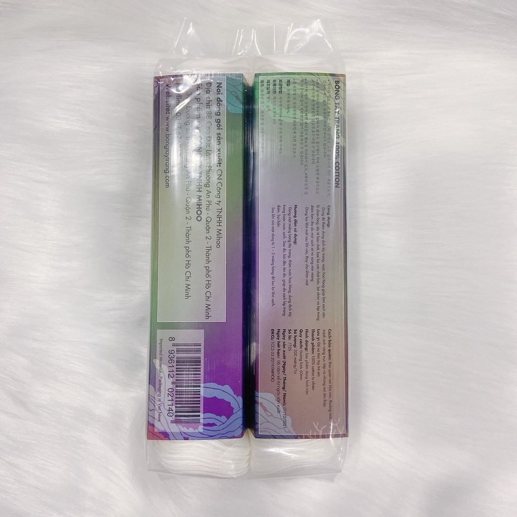 Bông Tẩy Trang MIHOO 200 Miếng 100% Cotton