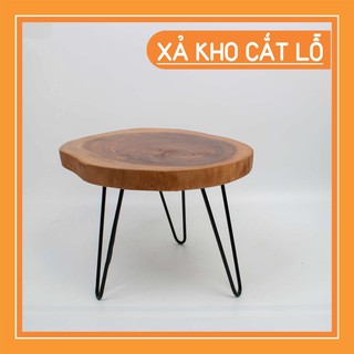 Bàn tròn gỗ chân sắt dành cho quán cà phê
