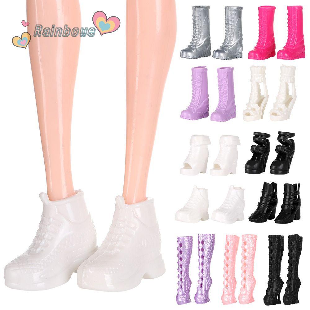 Giày bốt dài bằng nhựa 13 kiểu dáng thời trang cho búp bê 2.2cm