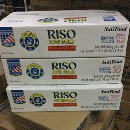 Sữa Bột Pha Sẵn Riso Opti Gold Nuti 110ml