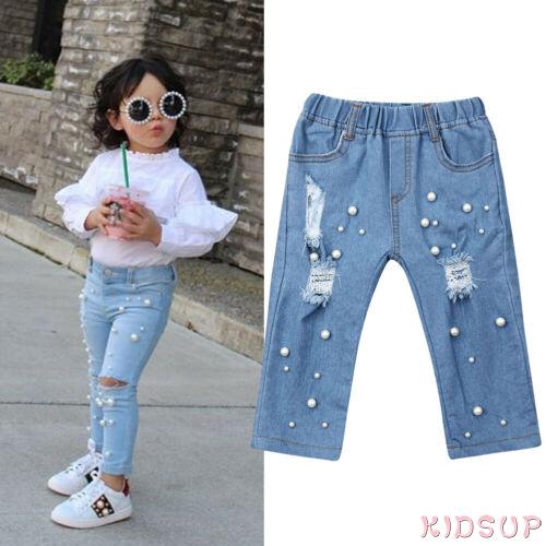 Quần Jeans Rách Cho Bé Gái