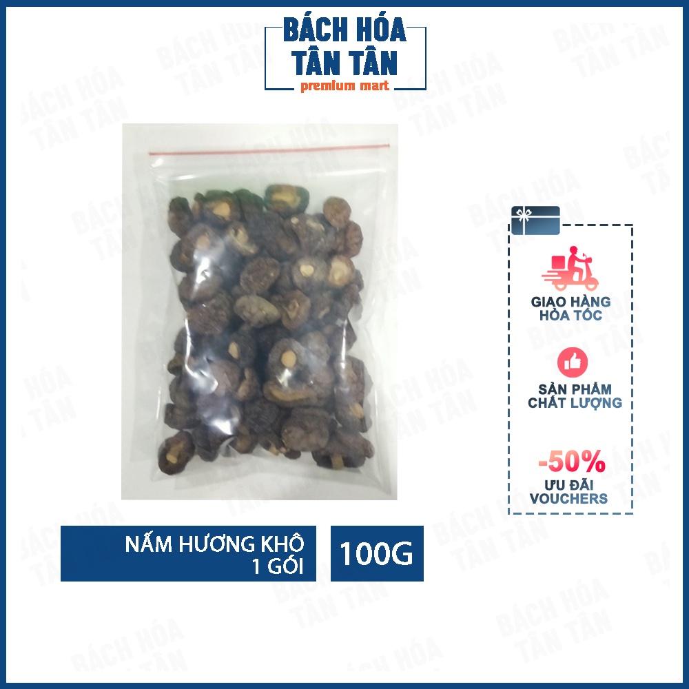 Nấm hương khô loại 1 không pha đông cô, gói 100g