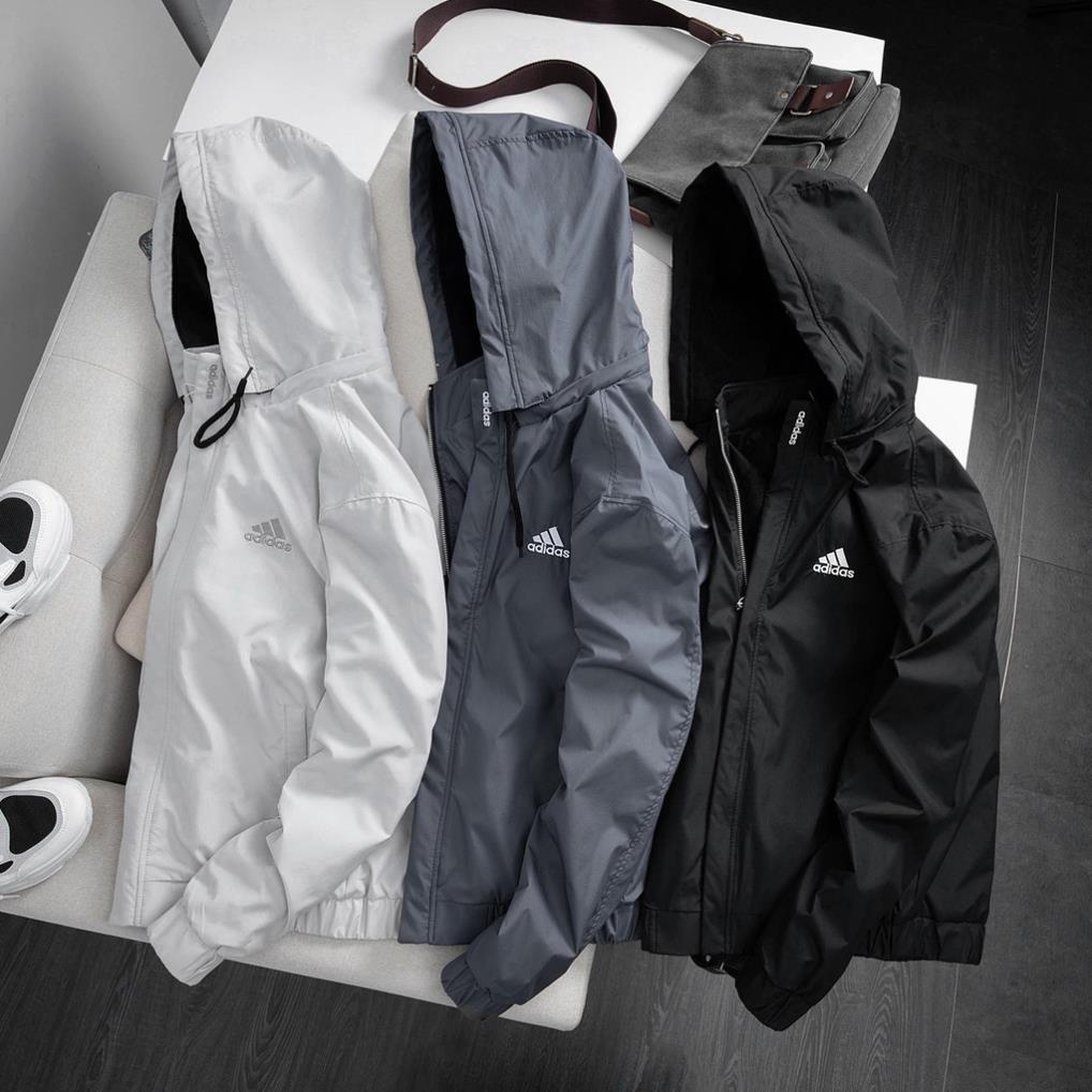 Áo gió nam adidas chất liệu dày dặn 2 lớp chống nước Đẹp