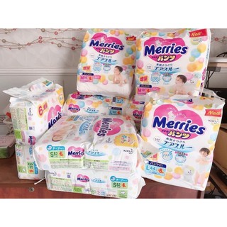 Bỉm Merries nội địa nhật dán NB96/S88/M68/L58 bỉm quần Merries M64/L50/XL44