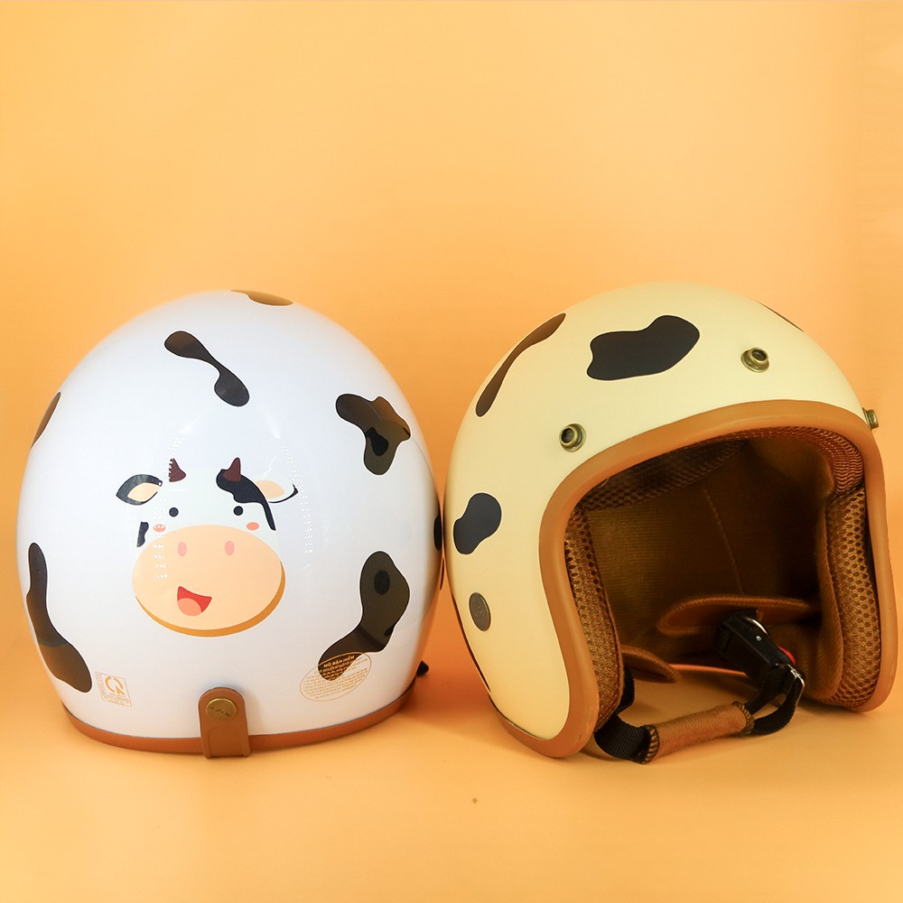 Mũ Bảo Hiểm 3/4 Tem Hươu Cao Cổ - ASA HELMETS