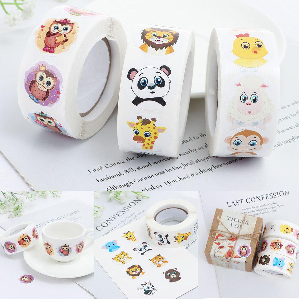 PISTA Miếng Dán Bưu Thiếp Hình Động Vật Dễ Thương Cho Bé