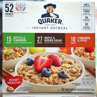 Gói Yến Mạch Nấu Ăn Liền Cực Nhanh Tiện Lợi Quaker Instant Oatmeal thumbnail