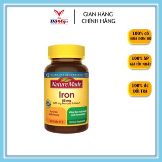 Viên uống bổ sung sắt Nature Made Iron 65 mg
