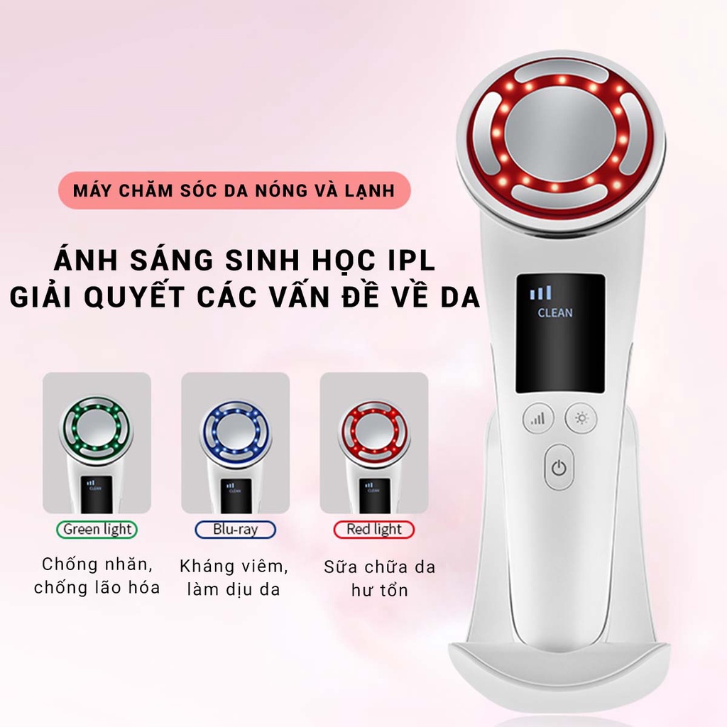 Máy Massage Mặt Cầm Tay C812 Anphaltech, Máy Điện Di Đẩy Tinh Chất Nóng Lạnh, Nâng Cơ Chăm Sóc Da Mặt Thế Hệ Mới 2022