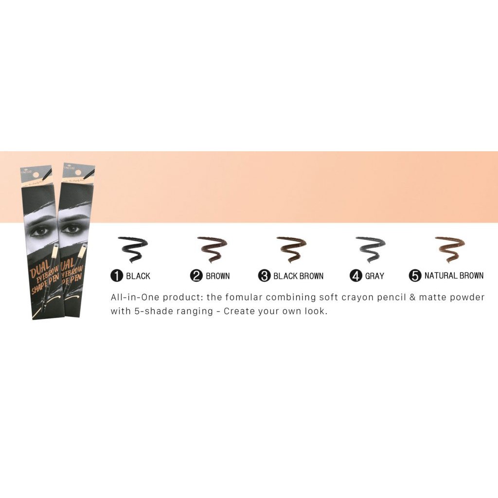 Chì Kẻ Mày 3 Đầu Vacosi Dual Eyebrow Shape Pen | BigBuy360 - bigbuy360.vn