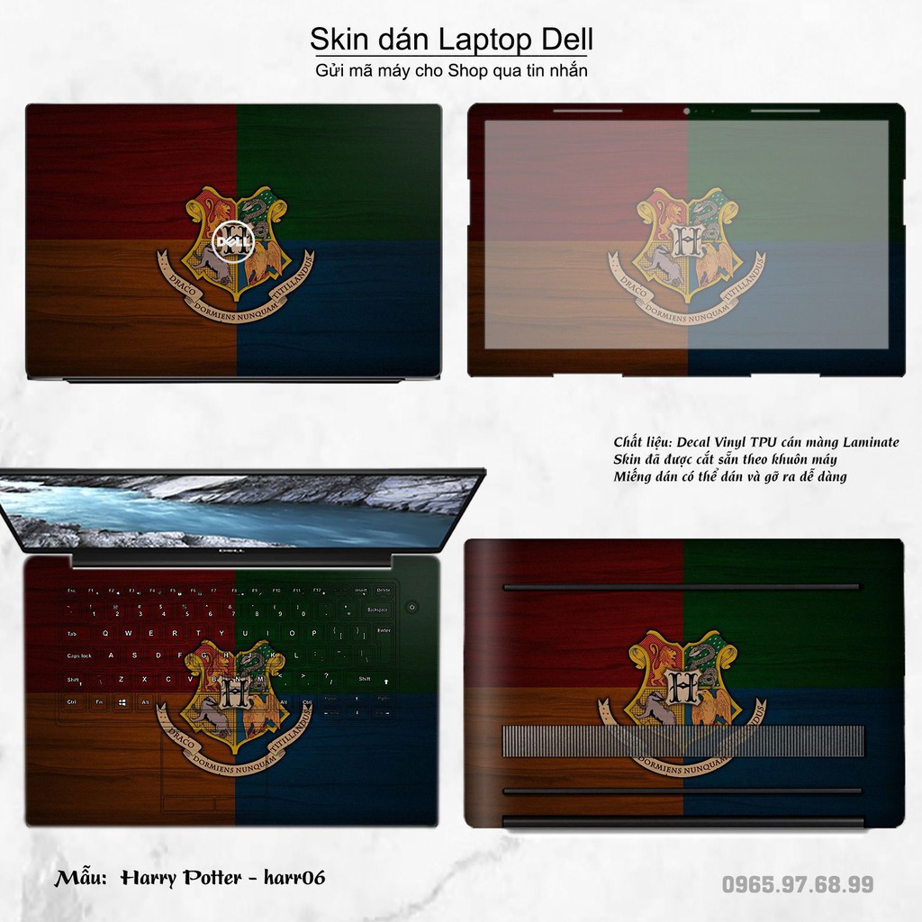 Skin dán Laptop Dell in hình Harry Potter (inbox mã máy cho Shop)