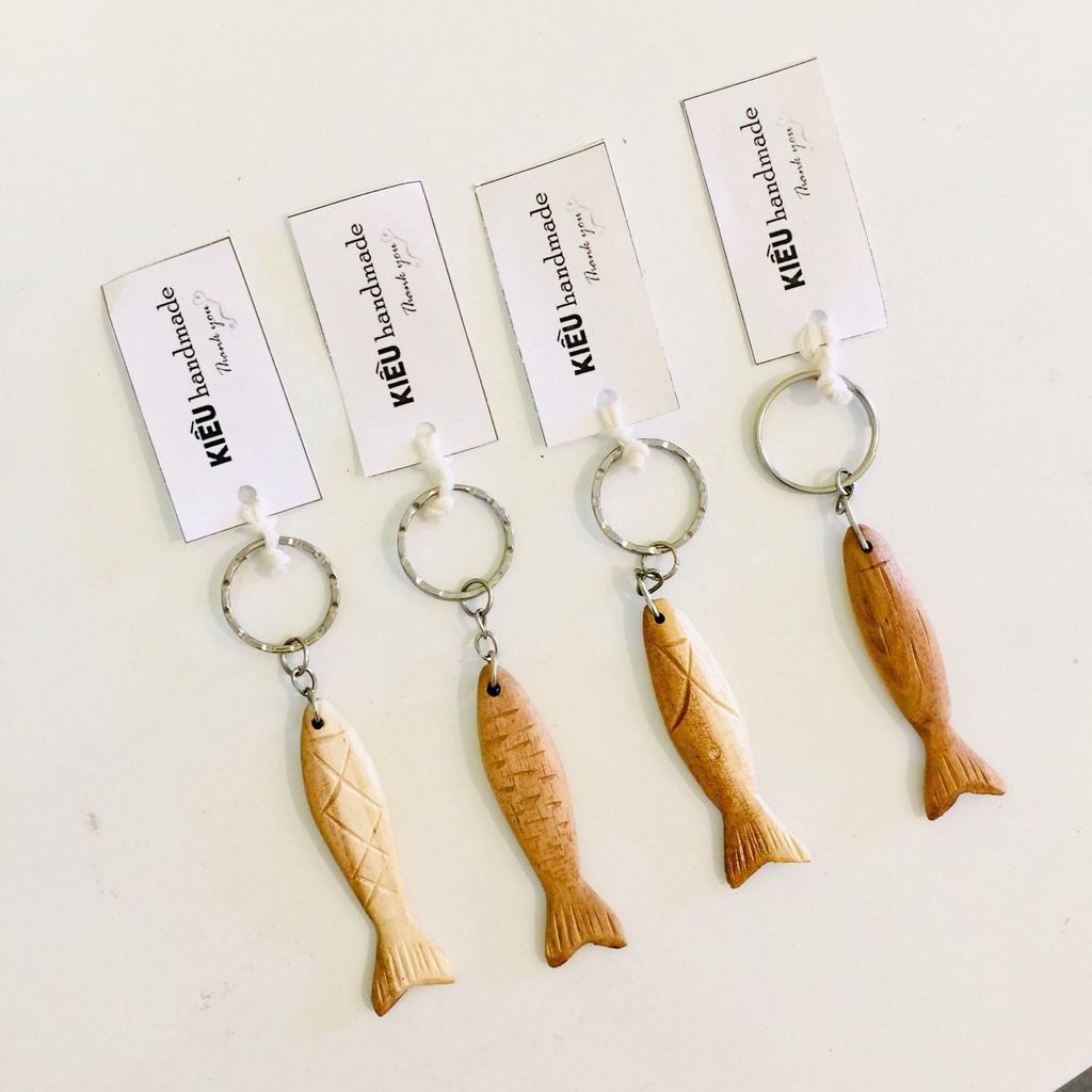 Móc khoá cá gỗ - sản phẩm móc chìa khóa