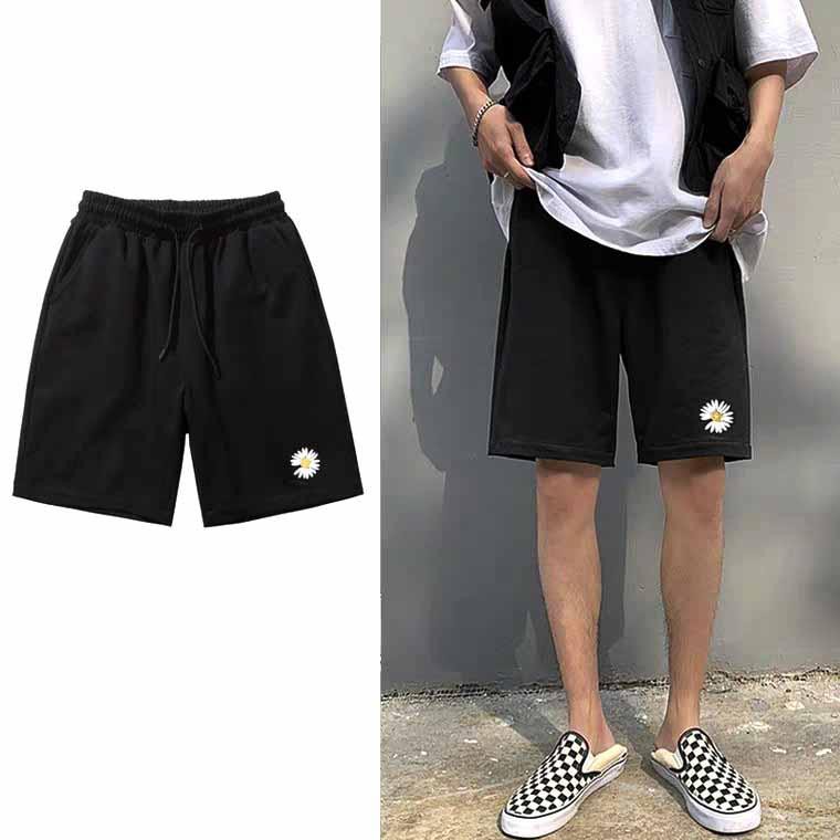 Quần Cộc Hoa Cúc Unisex Nam, Nữ, Chất Da Cá Thun 2 Da, Trẻ Trung, Năng Động GIÁ RẺ