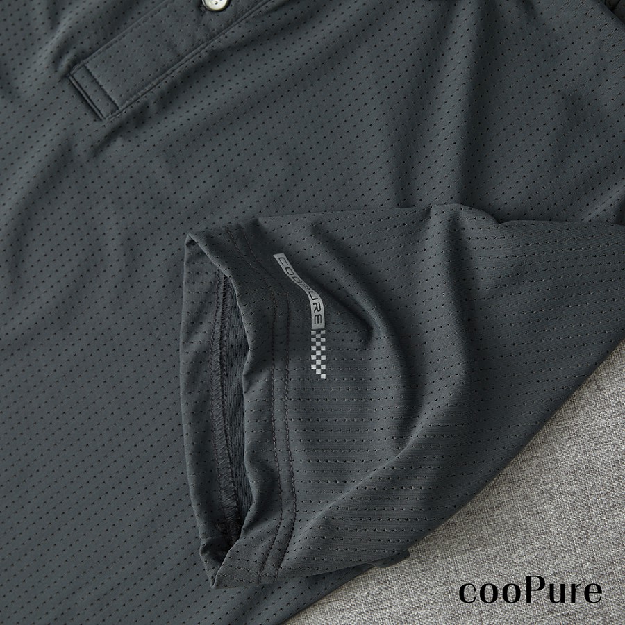 Áo thun polo nam cooPure, chất vải Rayon mềm mịn, vân lỗ sang trọng NO.5805 (5 màu)