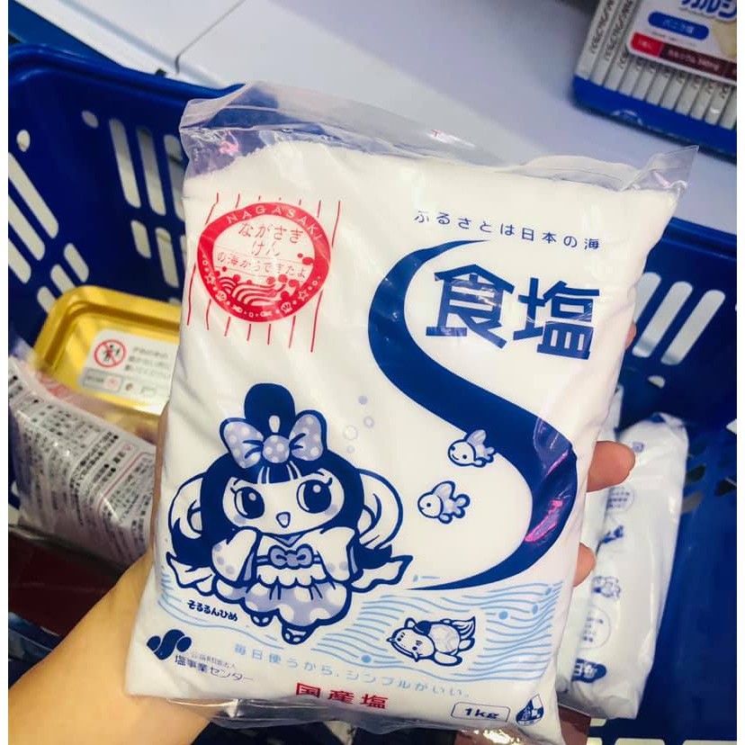 Muối Ăn Tinh Khiết SHIOJIGYO JAPAN An Toàn Cho Trẻ Nhỏ - gói 1kg