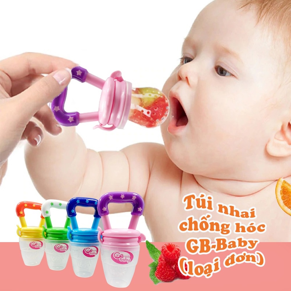 [Ăn dặm khoa học] Núm nhai ăn dặm silicon thông minh chống hóc, chống sặc