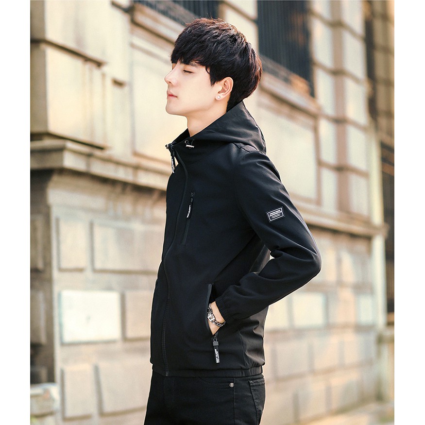 ÁO KHOÁC DÙ NAM 2 LỚP CÓ NÓN CAO CẤP AKD28-ĐEN