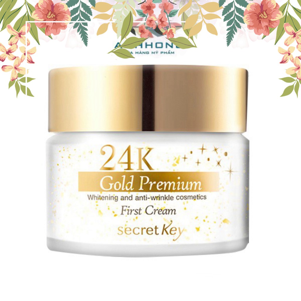 Kem phục hồi dưỡng trắng da chống lão hóa Secret Key 24K Gold Premium First Cream 50g