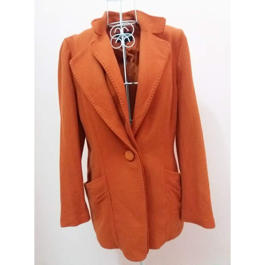 Áo vest dạ màu cam