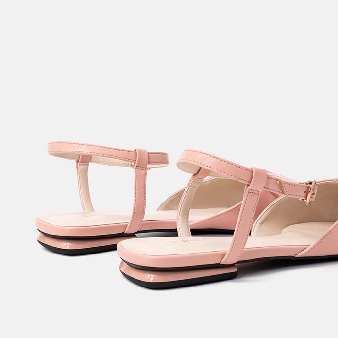 Giày Búp Bê Nữ Thời Trang 3cm JUNO Mũi Nhọn Mặt Giày Xếp Ly Cách Điệu BB03079