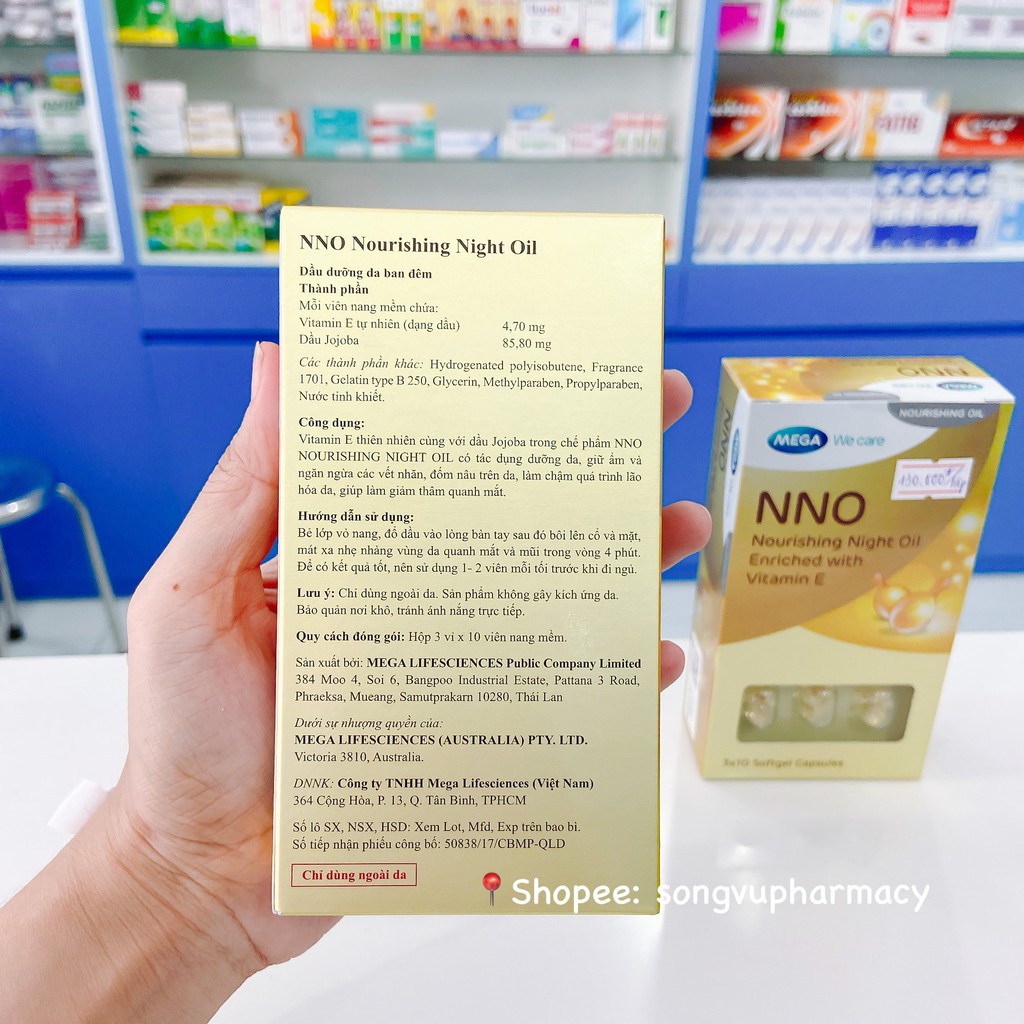 Serum Dưỡng Trắng Da, Mờ Thâm, Dưỡng Ẩm, Chống Lão Hóa NNO Vite Và NNO Vitamin E Hộp 30 Viên | BigBuy360 - bigbuy360.vn