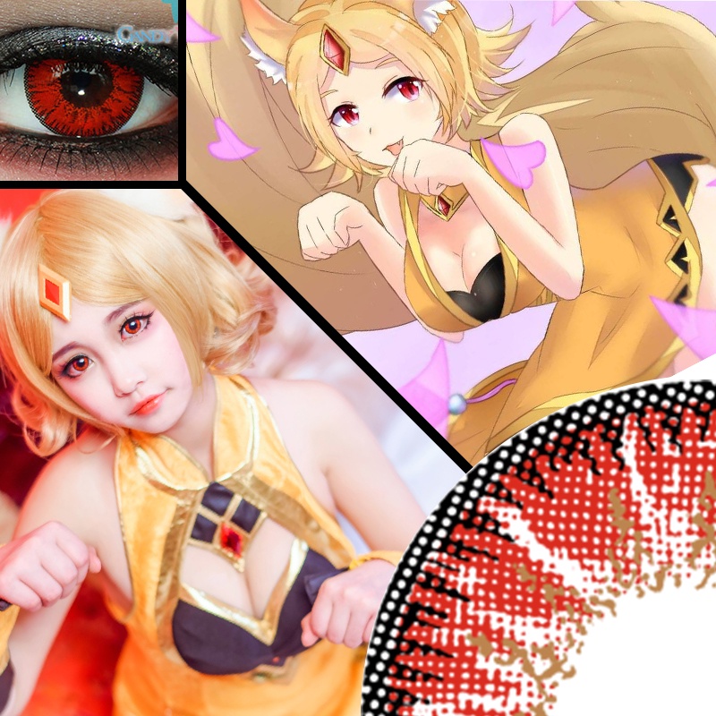 EYESHARE 1 cặp AYY Series Kính áp tròng đầy màu sắc cho mắt Mỹ phẩm Trang điểm Sử dụng hàng năm Phụ kiện anime cho mắt Cosplay Kính áp tròng màu Yealy Ues Halloween Eye Liên hệ