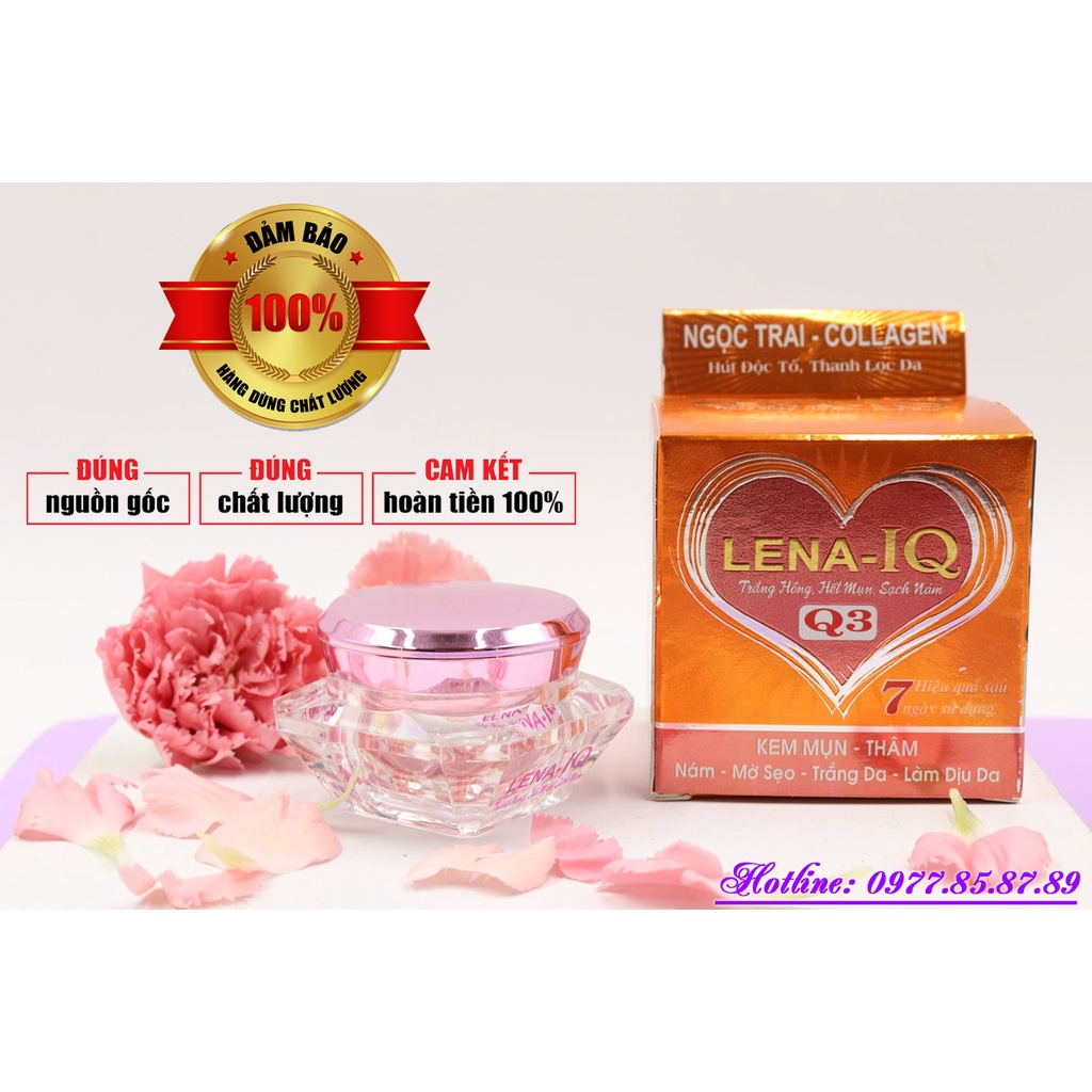 Kem Mụn, Thâm, Nám, Mờ sẹo, Trắng da, Làm dịu da Q3 LENA-IQ - 20g