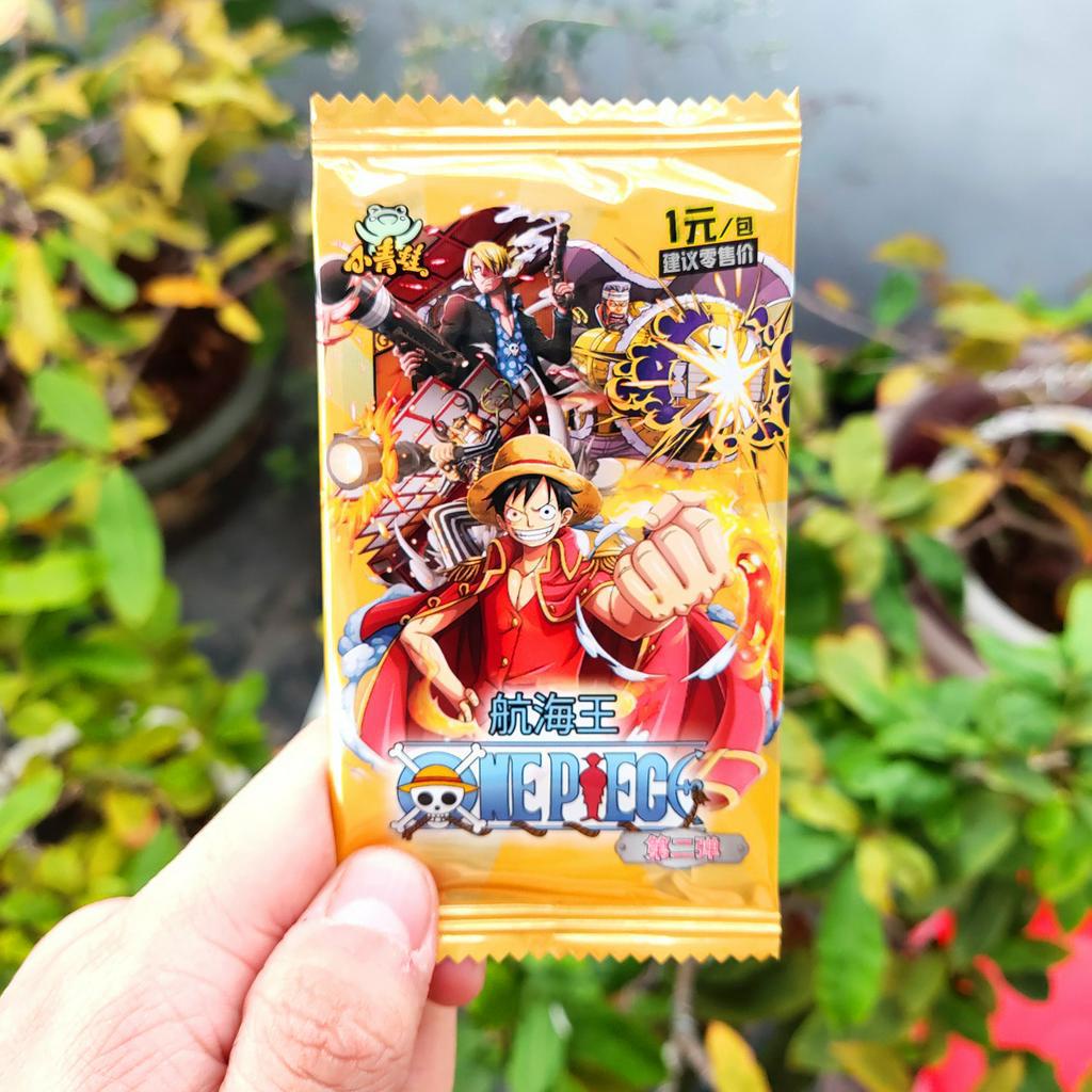 Set ảnh thẻ nhân phẩm Anime One Piece ngẫu nhiên + Sleeve, Toploader bọc thẻ