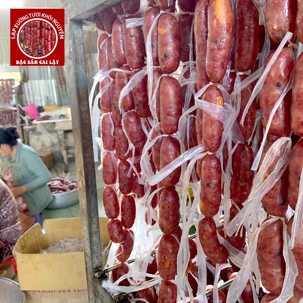 Lạp xưởng, lạp xưởng tươi trứng muối 1kg [gồm 2 túi 500gr]