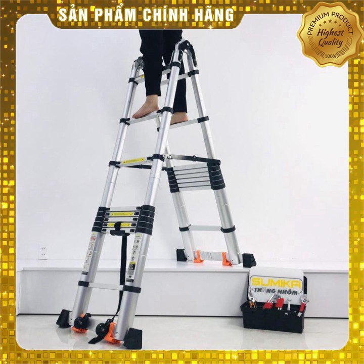 Thang nhôm rút Chữ A Sumika Nhật Bản SK560D - Chiều cao chữ A 2M8