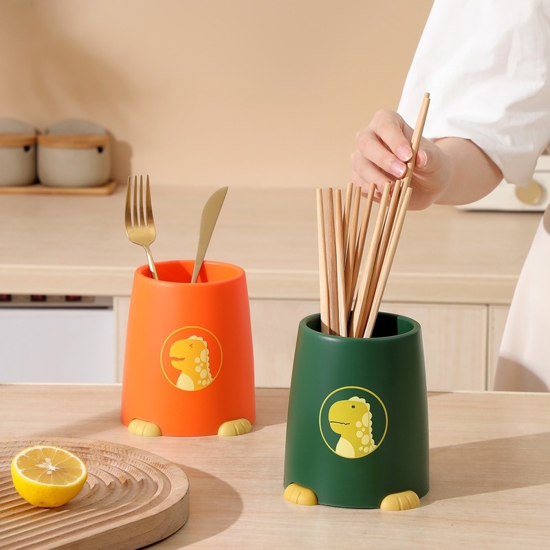 Ống đựng đũa ráo nước hình hoạt hình cho nhà bếp