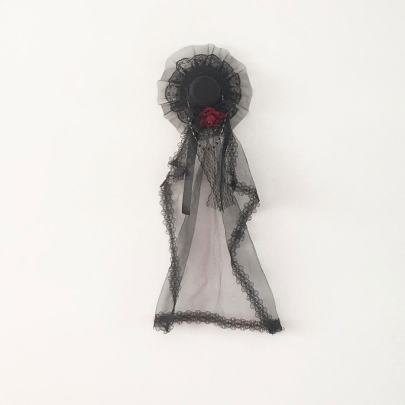 Mạng Che Mặt Màu Đen Phong Cách Lolita Cho Cô Dâu Cr