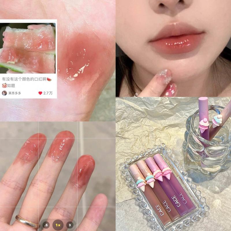 Đường Đua® Son Môi Dưỡng Ẩm Chống Dính Không Phai Thiết Kế Hình Cây Kem