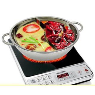 Nồi lẩu Hot Pot 2 ngăn inox size 32cm cao cấp