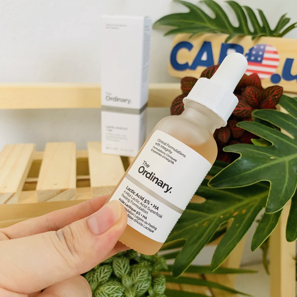 Serum The Ordinary Lactic Acid + HA 2% CABOUS072 Tinh chất Tẩy Tế Bào Chết làm Sáng Da, Mờ Thâm 30ml