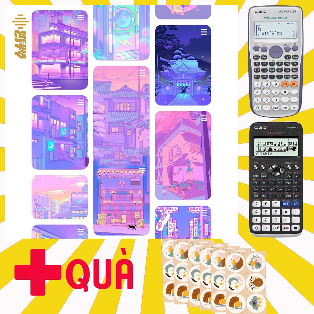 Miếng decal dán máy tính cầm tay casio/vinacal có in hình theo yêu cầu