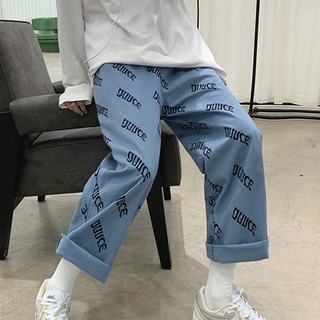 Quần dài họa tiết in chữ phong cách Hàn Quốc năng động trẻ trung cho nam
